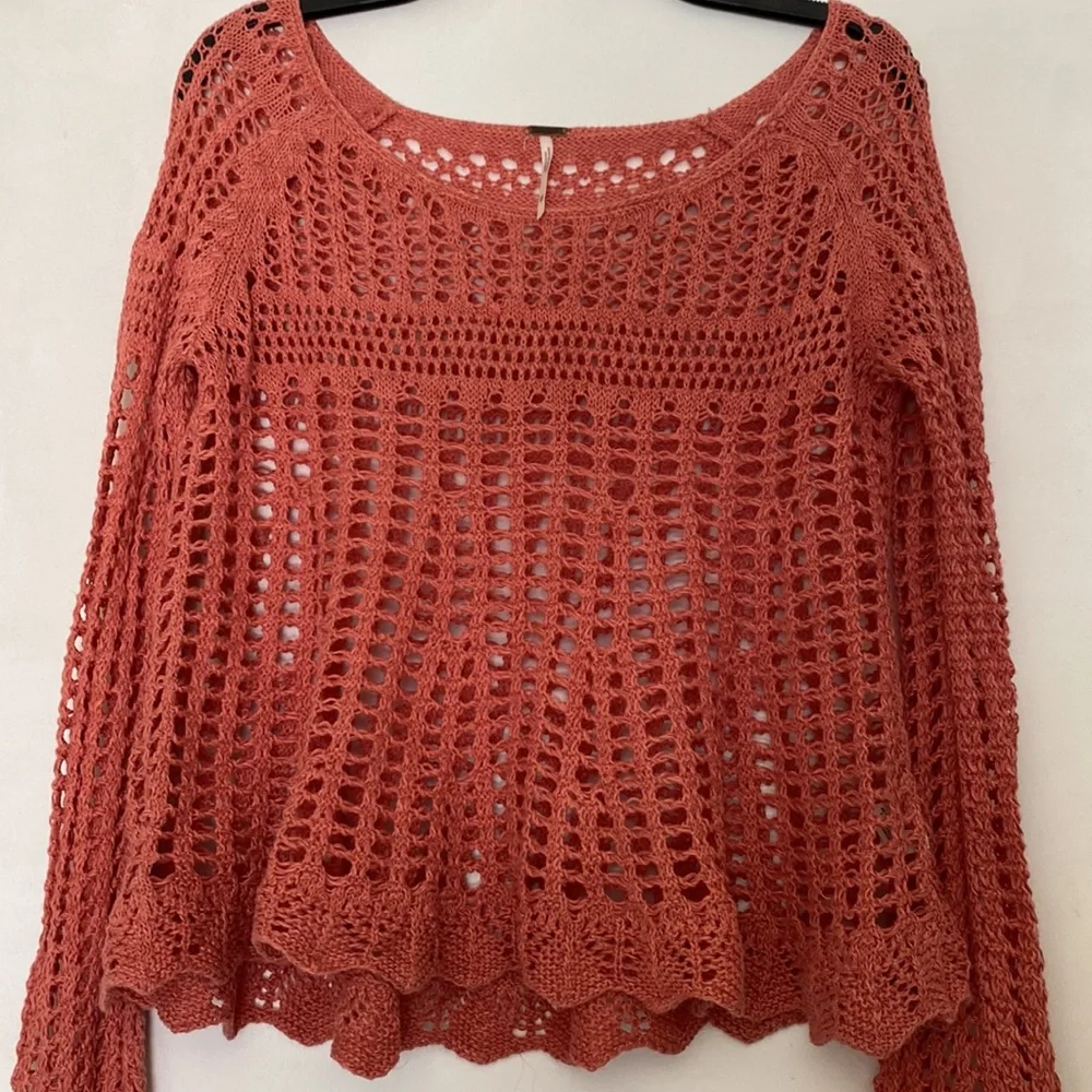 Free People Annabelle Crochet Pullover sweater - Picture 5 of 6